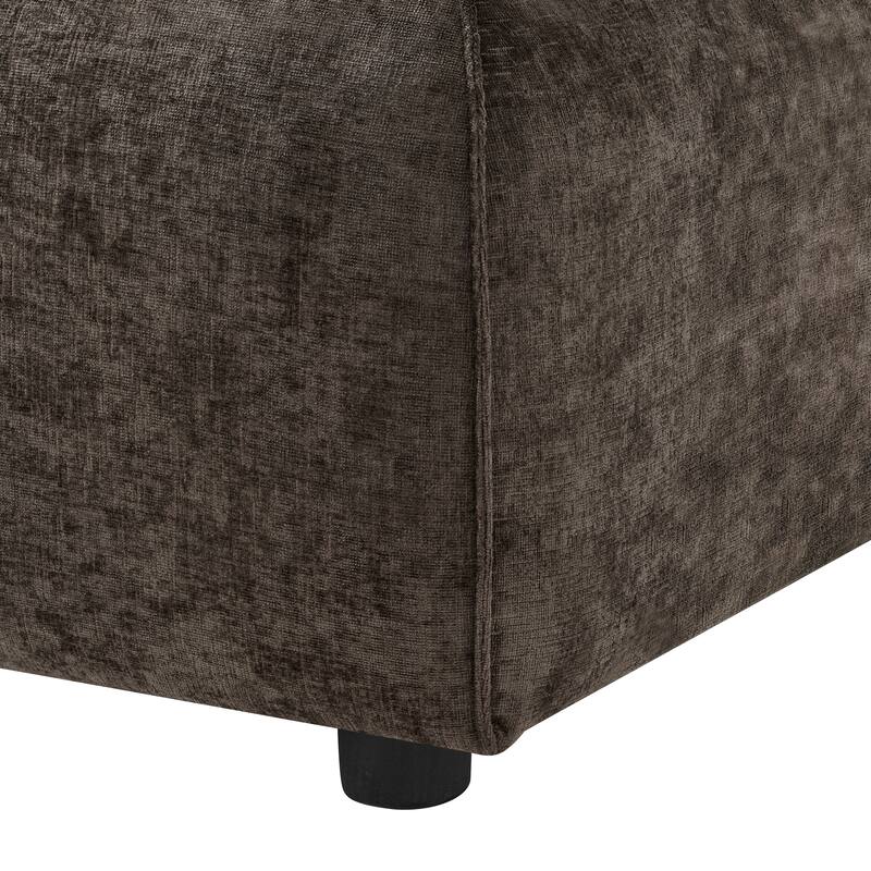 Christopher Knight Home - Marcella Modern 2-Piece Set Plush Upholstered Curved Padded Back Accent Chair and Footrest Ottoman