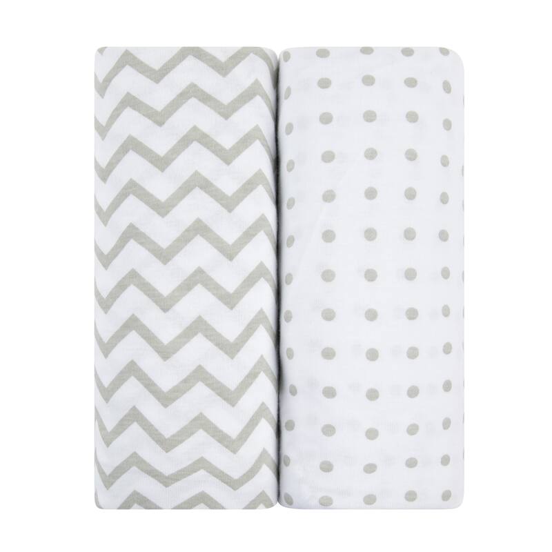 Ely's & Co. Baby Fitted Bassinet Sheet Set - 2 Pack - 32"x 16"