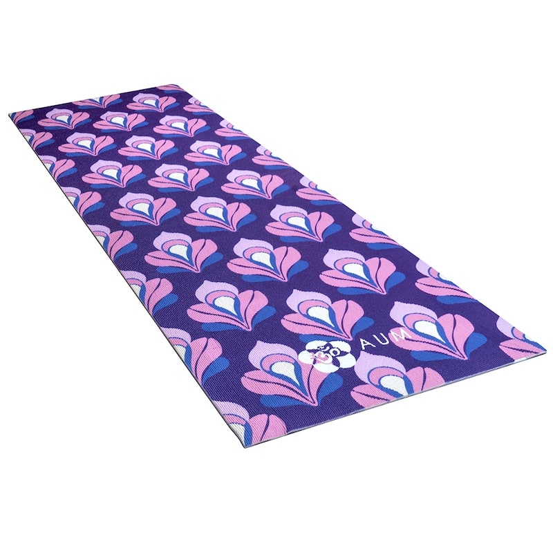 AUM 4mm Soft Foam Tech Lilla Series Yoga Exercise Mat - 68" x 24" - Perfect for Yoga/Pilates/Floor Exercises