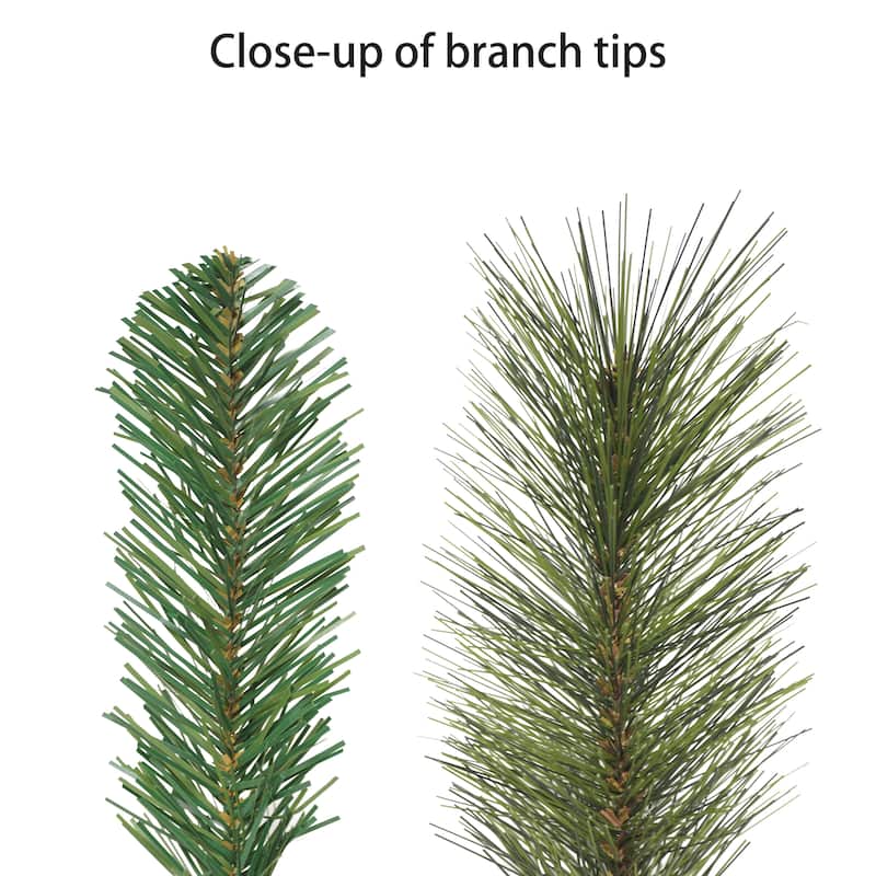 Puleo International 6.5 ft. Pre-lit Wall Half Tree