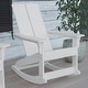Modern 2-Slat Adirondack Poly Resin Rocking Chair for Indoor/Outdoor ...