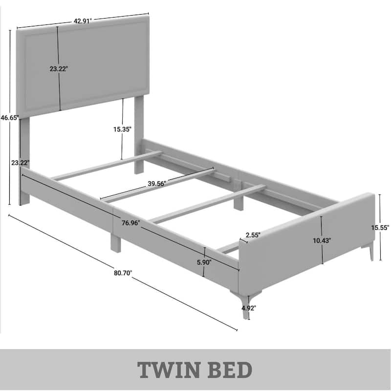 CraftPorch Minimalist Upholstered Velvet Bed