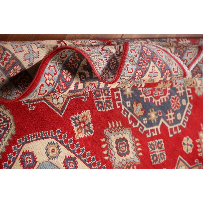 Traditional Red Kazak Oriental Area Rug Handmade Wool Carpet - 6'7"x 9'8"