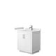 preview thumbnail 138 of 168, Miranda Single Vanity Set, Cultured Marble Top, No Mirror 30-Inch Single - White, Nickel Trim, White Cultured Marble Top