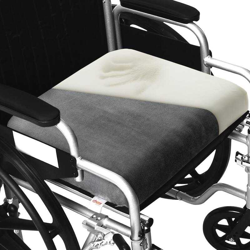 Cheer Collection Ultra Supportive Memory Foam Extra-Large Seat Cushion - Grey