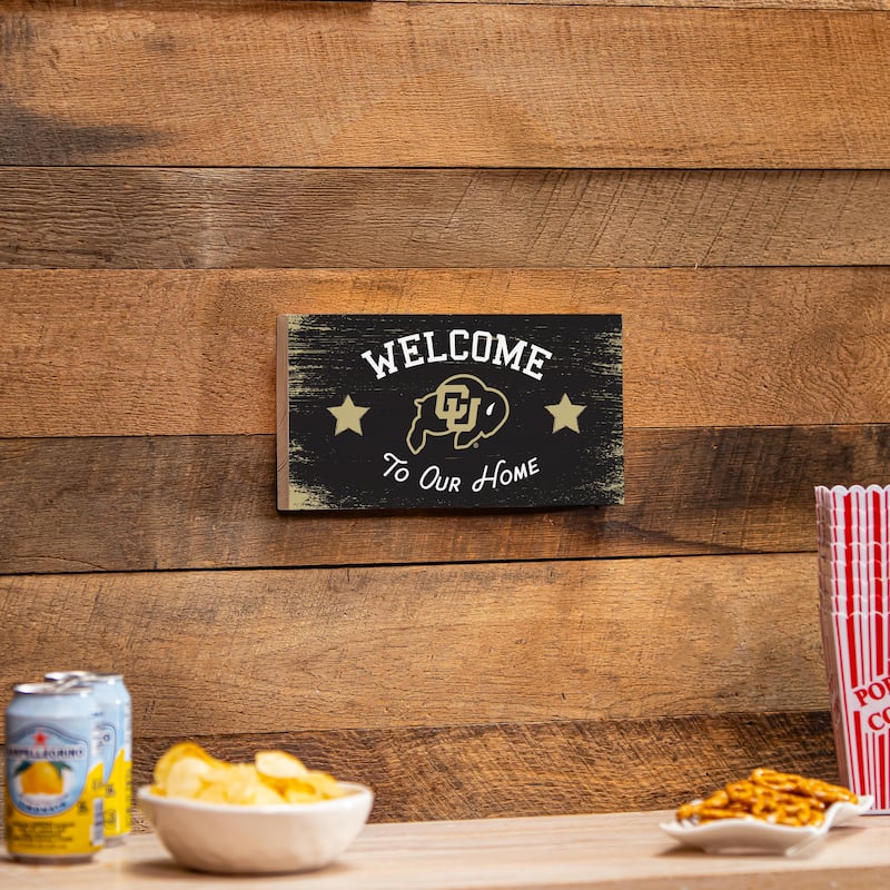 University of Colorado Wooden Door Decor Wall Sign - Multi-Color - 6 x 11