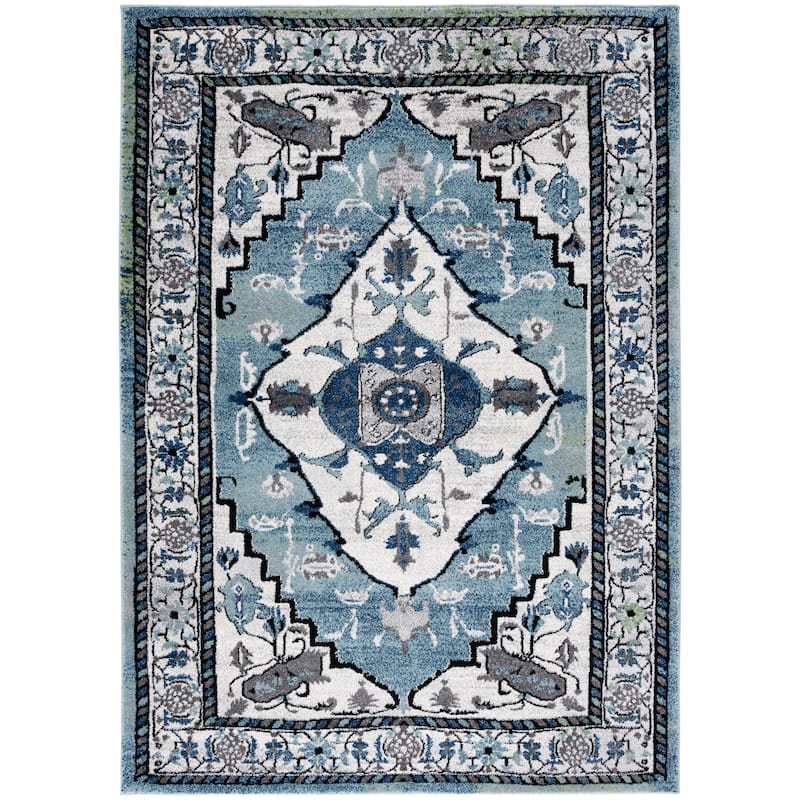 SAFAVIEH Vintage Hamadan Polly Rug - 5'3" x 7'6" - Blue Green/Ivory
