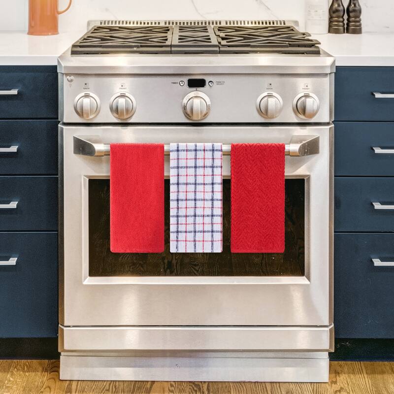 Nautica Home Cotton Classics Textured 18" x 28" 3 Piece Kitchen Towel Set