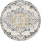 preview thumbnail 8 of 15, Livabliss Ankara Traditional Medallion Area Rug Teal - 7'10" x 7'10" Round - Round
