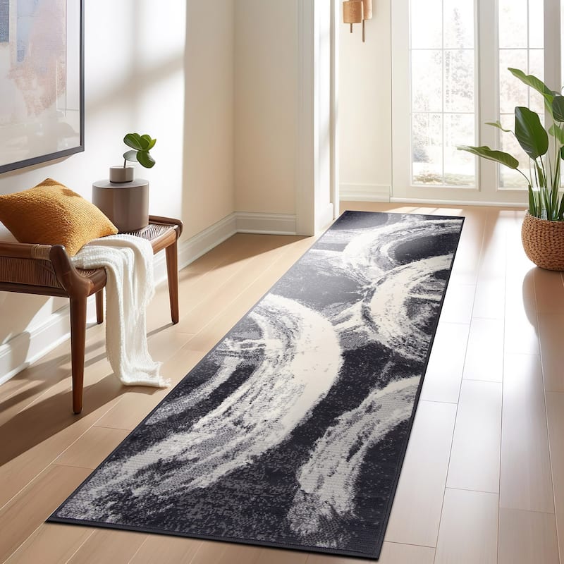 World Rug Gallery Contemporary Abstract Circles Area Rug