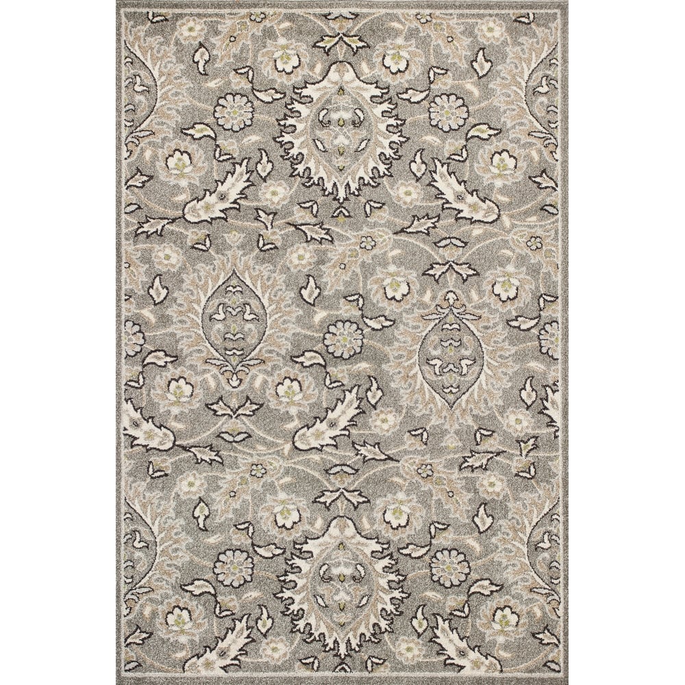 Domani Lesedi Grey Traditional Chic Area Rug