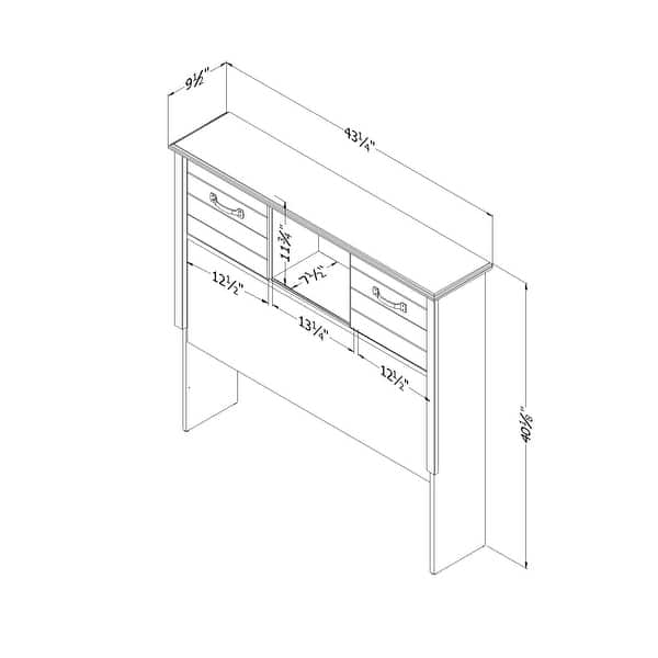 dimension image slide 0 of 2, South Shore Asten Bookcase Headboard with Doors, Blueberry