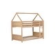 preview thumbnail 10 of 34, House-Style Twin Over Twin Bunk Bed with Headboards, Footboards, Guardrails, Ladder, Rubber Wood Construction