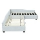 preview thumbnail 21 of 40, 3-in-1 Daybed L-shape Corner Sofa Bed with Pull-out Drawer and Trundle Bed, Linen Upholstered Bed Twin Size Sleeper Couch Bed