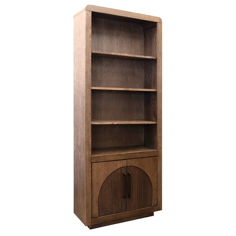 Bridgevine Home 78 inch High Bookcase Pier, No Assembly Required, Two-Tone Finish