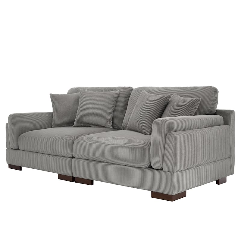 90" Oversized Modular Sectional Corduroy Sofa