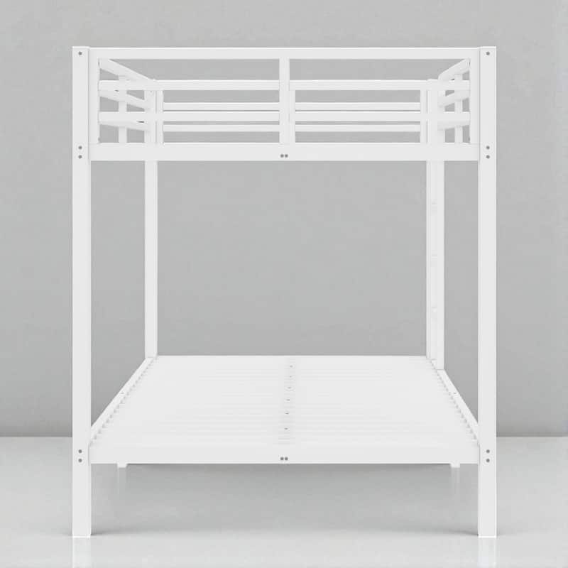 Metal Twin XL over Twin XL/Full over Full Bunk Bed for Teens, No Box Spring, Noise Reduced