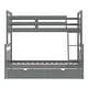 preview thumbnail 7 of 21, Twin over Full Bunk Kids Bed with Ladder, 2-Under-Bed Storage Drawers, Full-Length Guardrails, Convertible to Two Beds, Grey