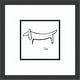 preview thumbnail 15 of 68, Le Chien (The Dog) by Pablo Picasso Framed Wall Art Print 16 x 16-inch - Black/White
