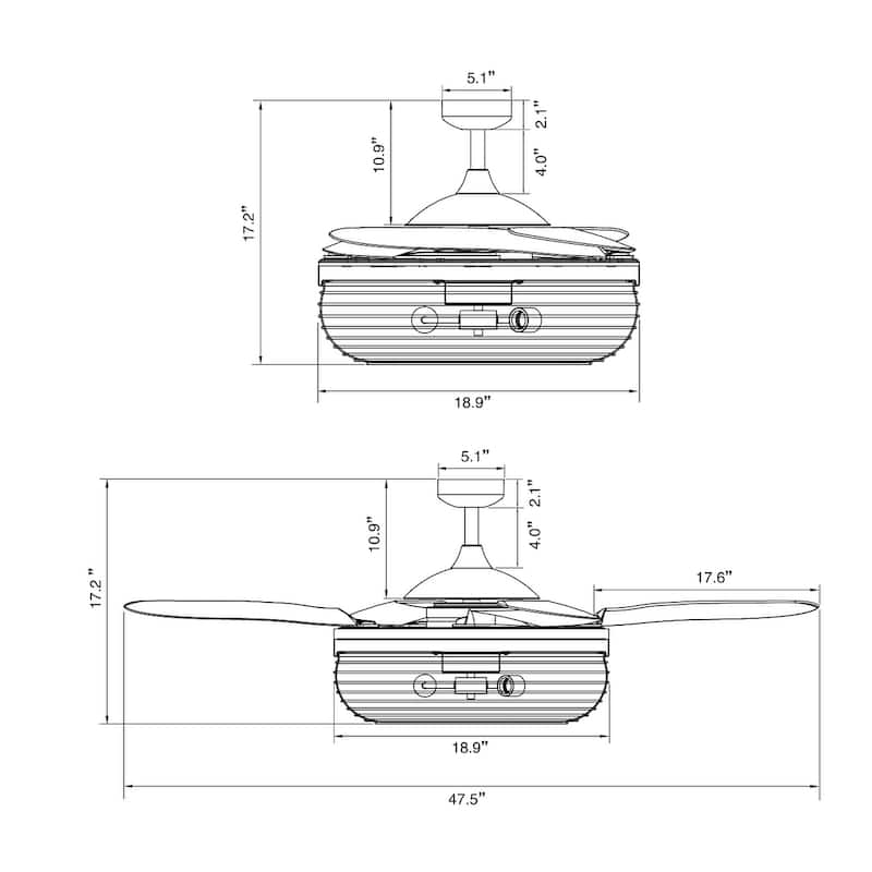 Fanaway Carbondale 48-inch Ceiling Fan with Light