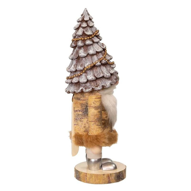 Kurt Adler 10-Inch Wooden Rustic Glamour Gnome Nutcracker - Multicolored