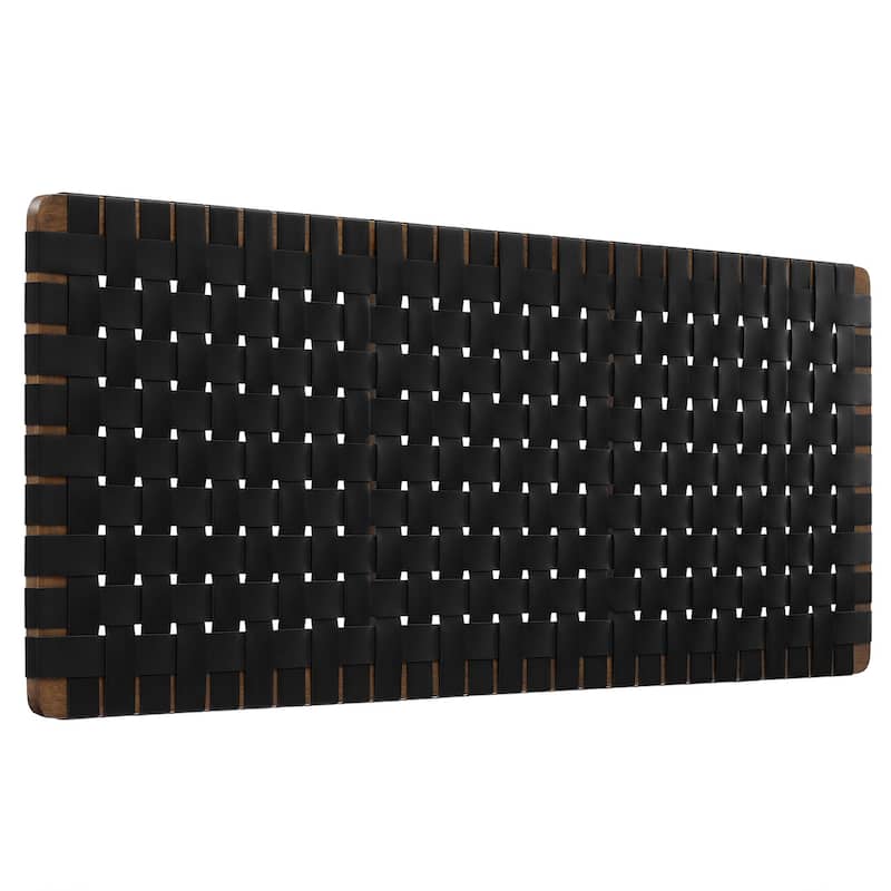 Sparta Wall-Mount Twin/Full/Queen/King Vegan Leather Weave Headboard