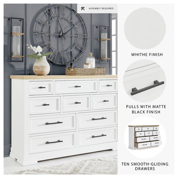 Ashbryn - Dresser - White / Natural