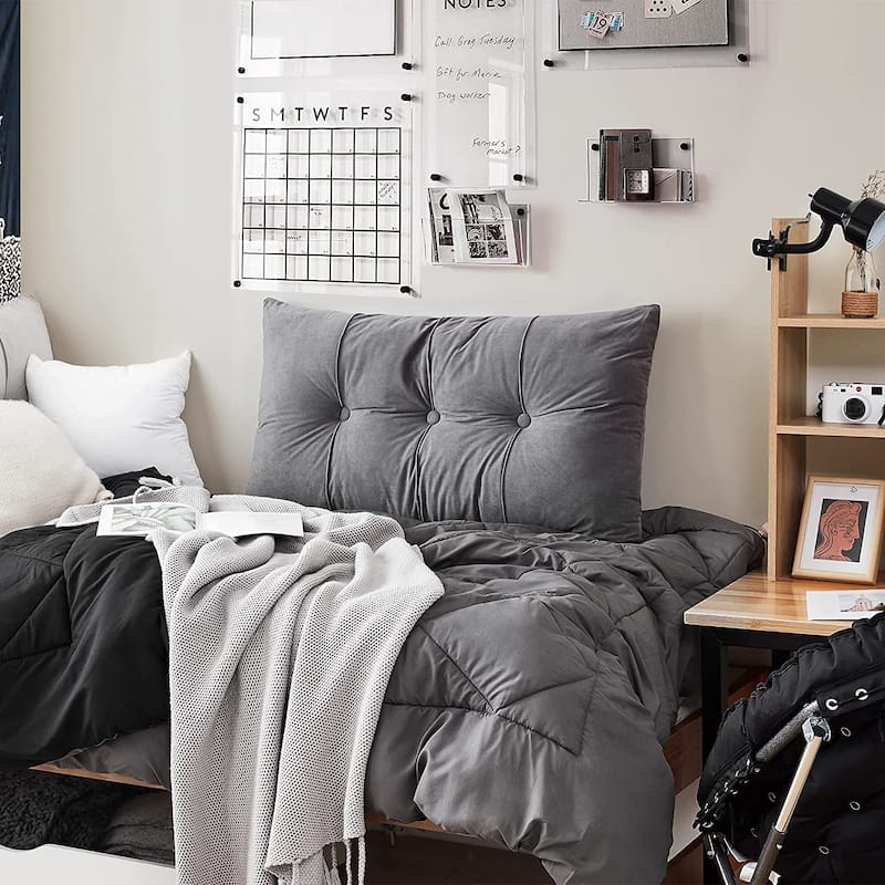 Rainha® Plush Tufted College Headboard by DormCo