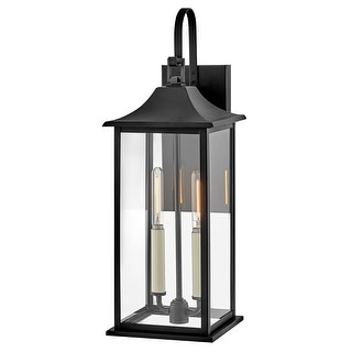 Lark 81594 Nolan 2 Light 22" Tall Outdoor Wall Sconce with Clear Glass