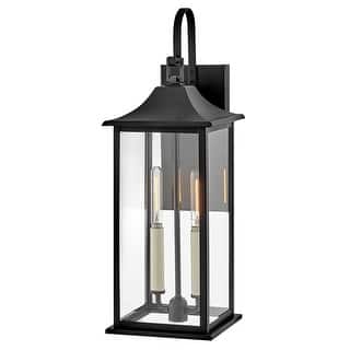Lark 81594 Nolan 2 Light 22" Tall Outdoor Wall Sconce with Clear Glass