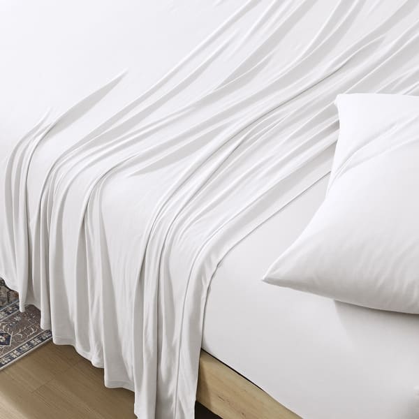 Pure Beech TENCEL™ Modal Jersey Knit Sheet Set - White - Queen