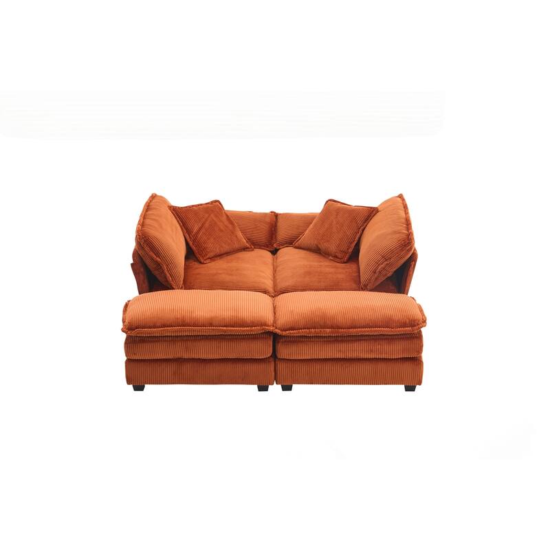 2-seats Sofa With 2 Back Pillows