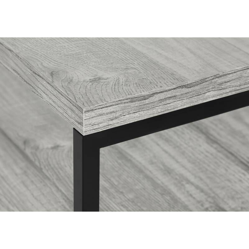 Contemporary 48-Inch TV Stand, Black Laminate & Metal Frame with 2 Storage Drawers, Media Entertainment Center