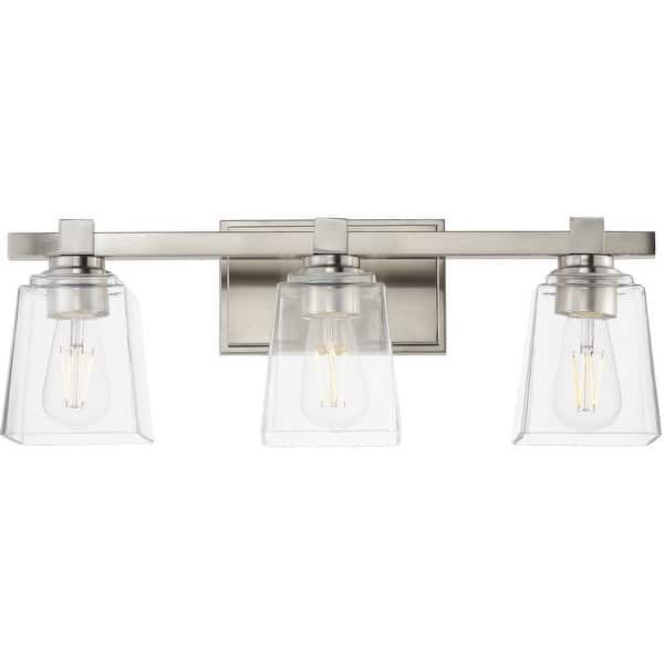 slide 2 of 5, Maxim 21383CL Cubos 3 Light 23" Wide Bath Vanity Light Satin Nickel