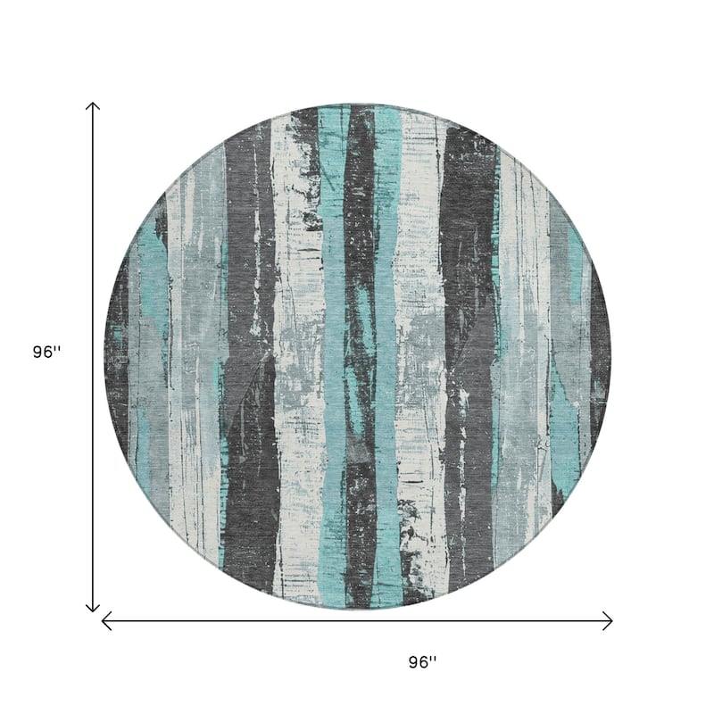 HomeRoots Striped Transitional Rectangle Outdoor Rug