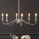 preview thumbnail 43 of 45, 34.75" 6-Light Iron LED Chandelier, by JONATHAN Y