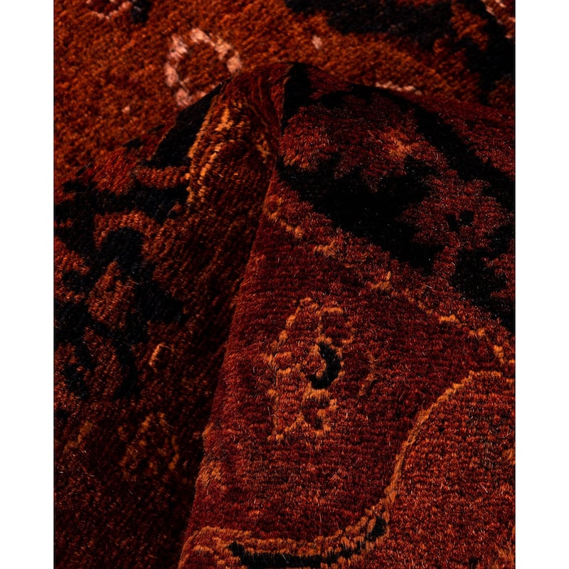 Overdyed One-of-a-Kind Hand-Knotted Area Rug - Orange - 4' 7" x 7' 1"