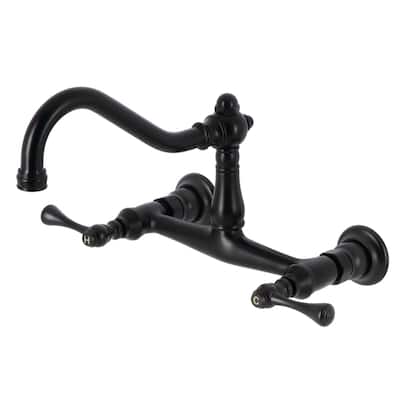 Vintage Two-Handle Wall Mount Bathroom Faucet