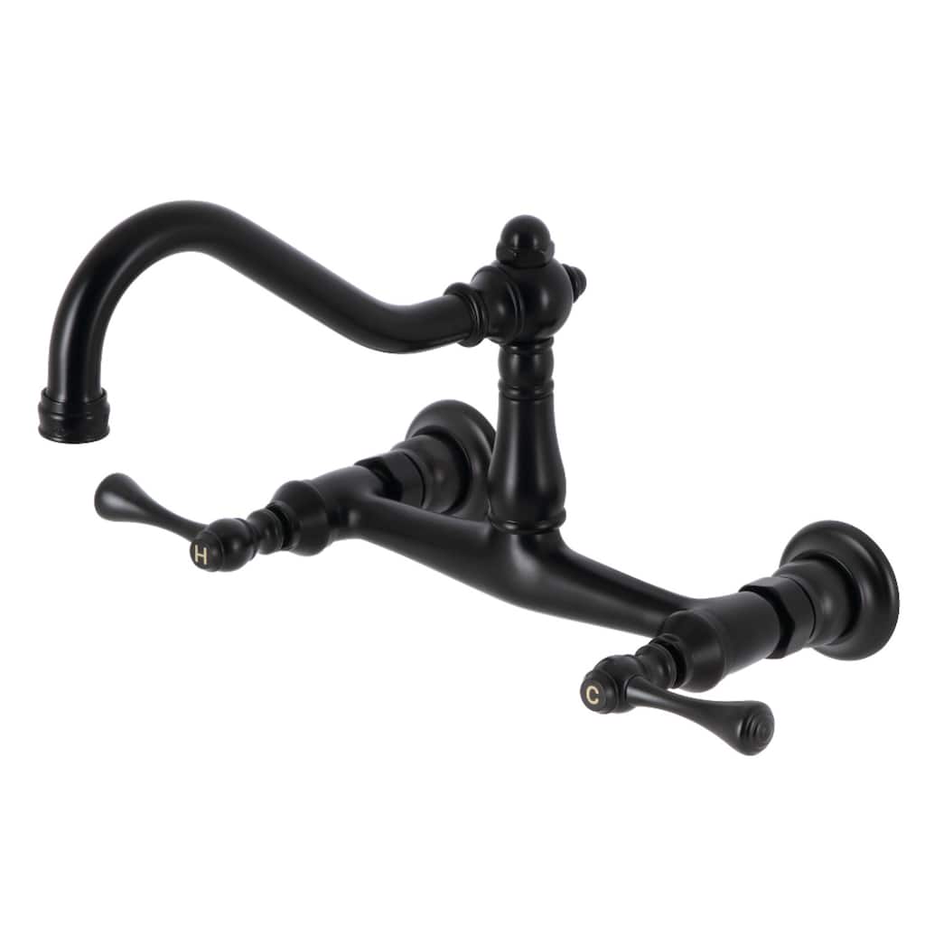 Vintage Two-Handle Wall Mount Bathroom Faucet