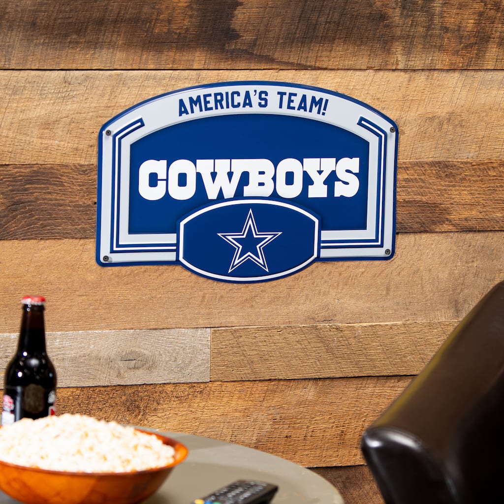 Dallas Cowboys Embossed Steel Wall Sign, 11" x 17"