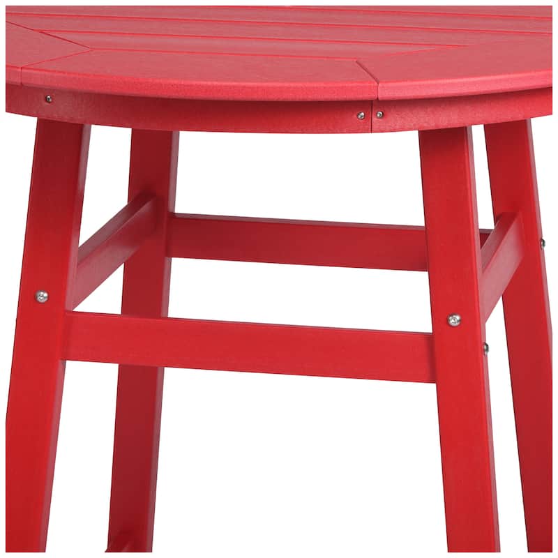 Polytrends Laguna Hdpe All Weather Outdoor Patio 35" Round Counter Table