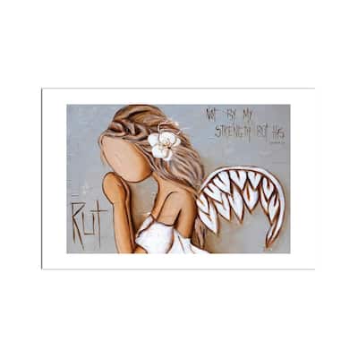 Not By My StrengthFine Art Paper Print by Ruth's Angels - Multi