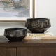 preview thumbnail 4 of 2, Uttermost 18191 Bronze Duo 11" Wide Ceramic Decorative Bowls - Set of