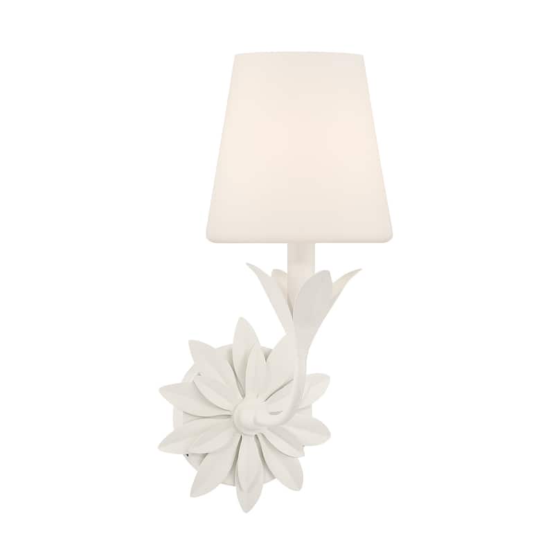 Crystorama Lighting Group 571-OP Broche 15" Tall Wall Sconce - Matte White