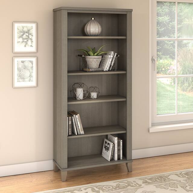 Copper Grove Shumen 5-shelf Bookcase - Black - Ash Finish