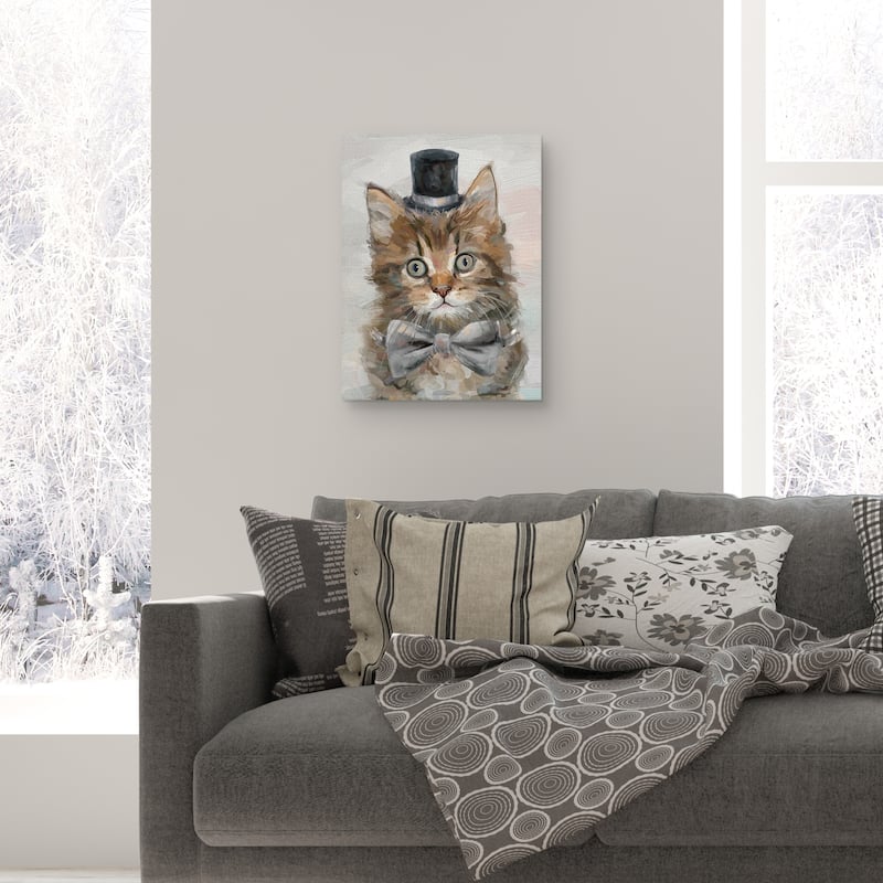 Top Hat Cats IV Canvas Art Print