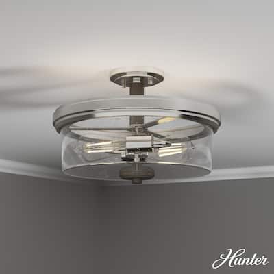 Hunter River Mill Semi-Flush Mount Ceiling Light - Island, Dining Room, Entry - Rustic, Modern Farmhouse, Transitional