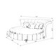 preview thumbnail 7 of 5, Sofacraft White Eco Leather Venetian Round King Size Bed