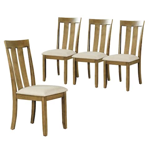 Soft Dining Chairs with Seat Cushions and Curved Back, Set of 4