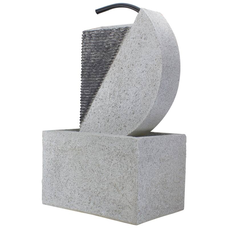 20" Gray Modern Style Rainfall Outdoor Water Fountain